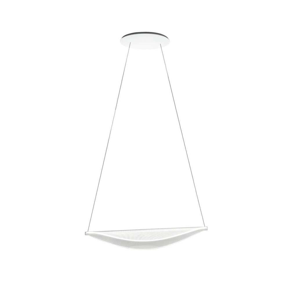 LED pendellampe Diphy dimbar hvit akryl 76 cm 3000K forfra