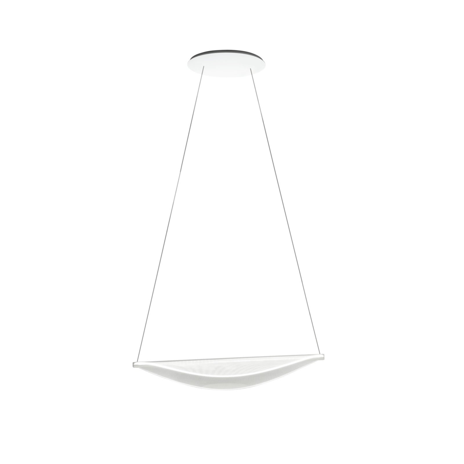 LED pendellampe Diphy dimbar hvit akryl 76 cm 3000K forfra