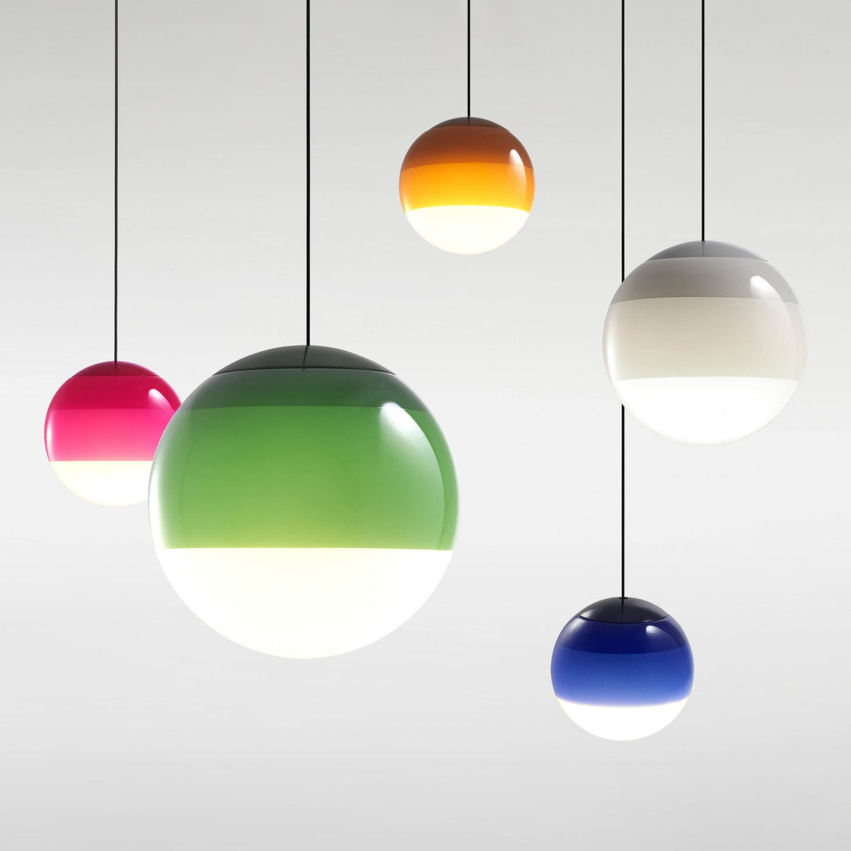 LED pendellampe Dipping Light glass Ø13,5 cm dimbar oransje - oppheng og baldakin