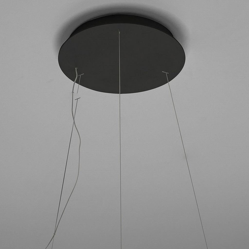 LED pendellampe Discovery horisontal dimbar Ø70 cm svart montert