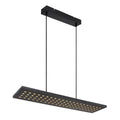 LED pendellampe Dolores svart matt tre og metall forfra