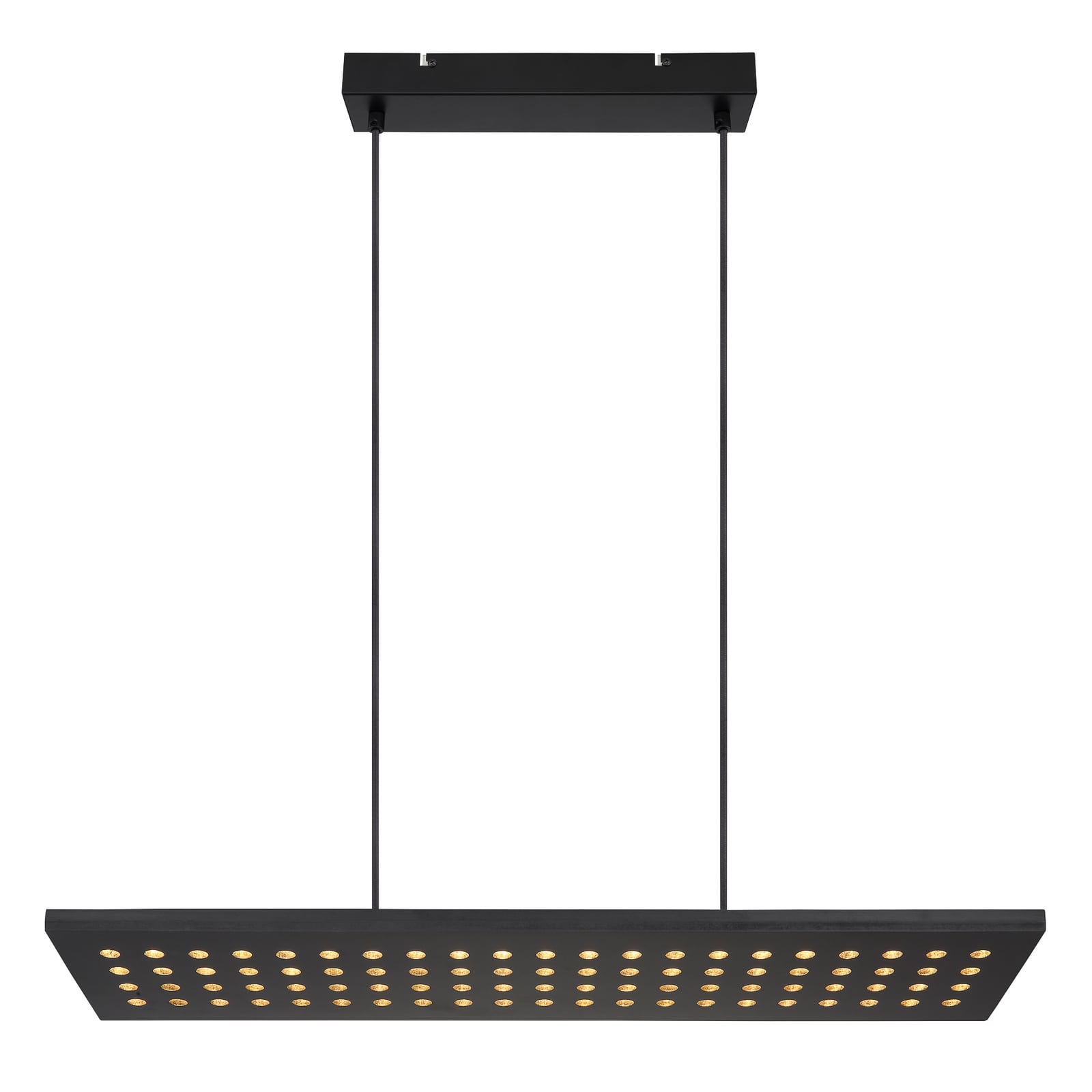 Detaljbilde av LED pendellampe Dolores svart matt tre/metall