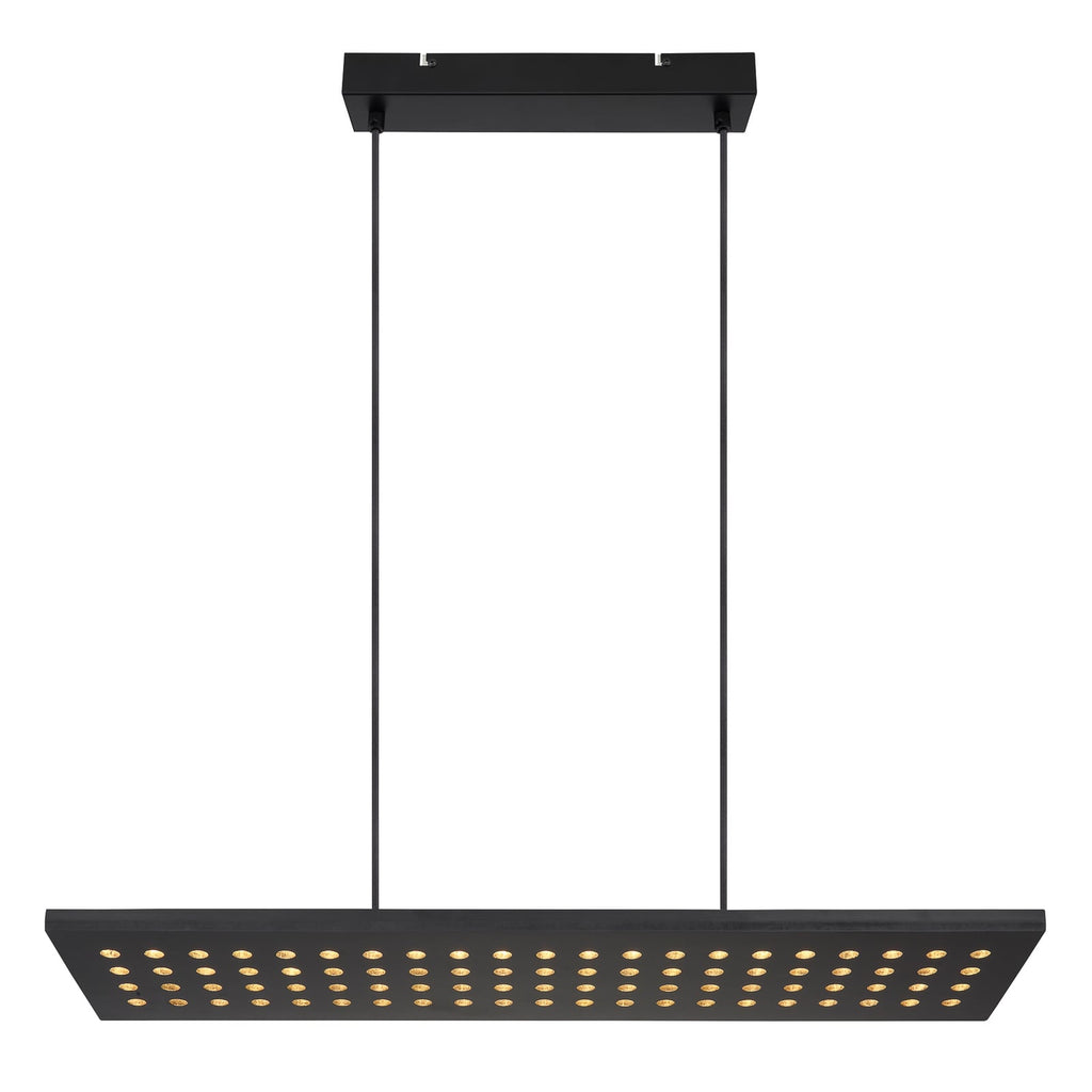 Detaljbilde av LED pendellampe Dolores svart matt tre/metall