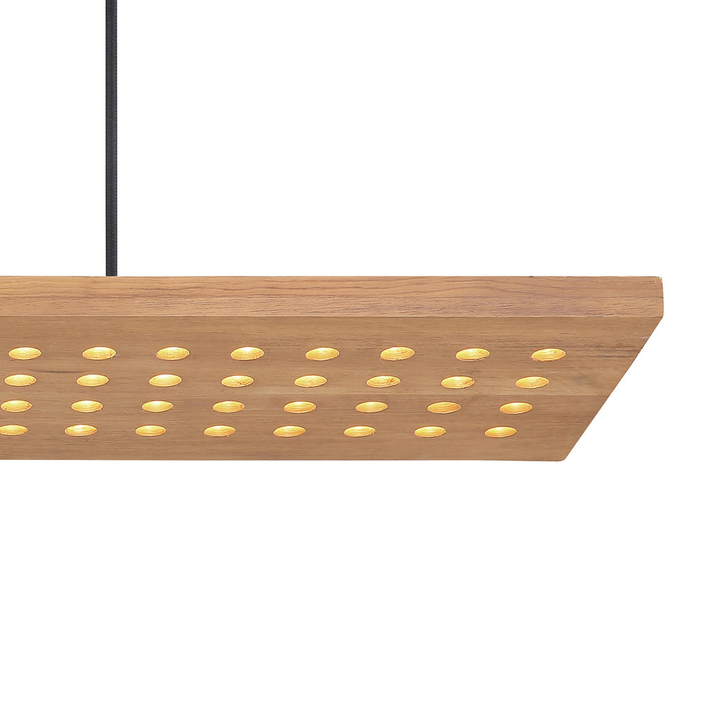 Montert LED pendellampe Dolores tre svart matt 80 cm i rom