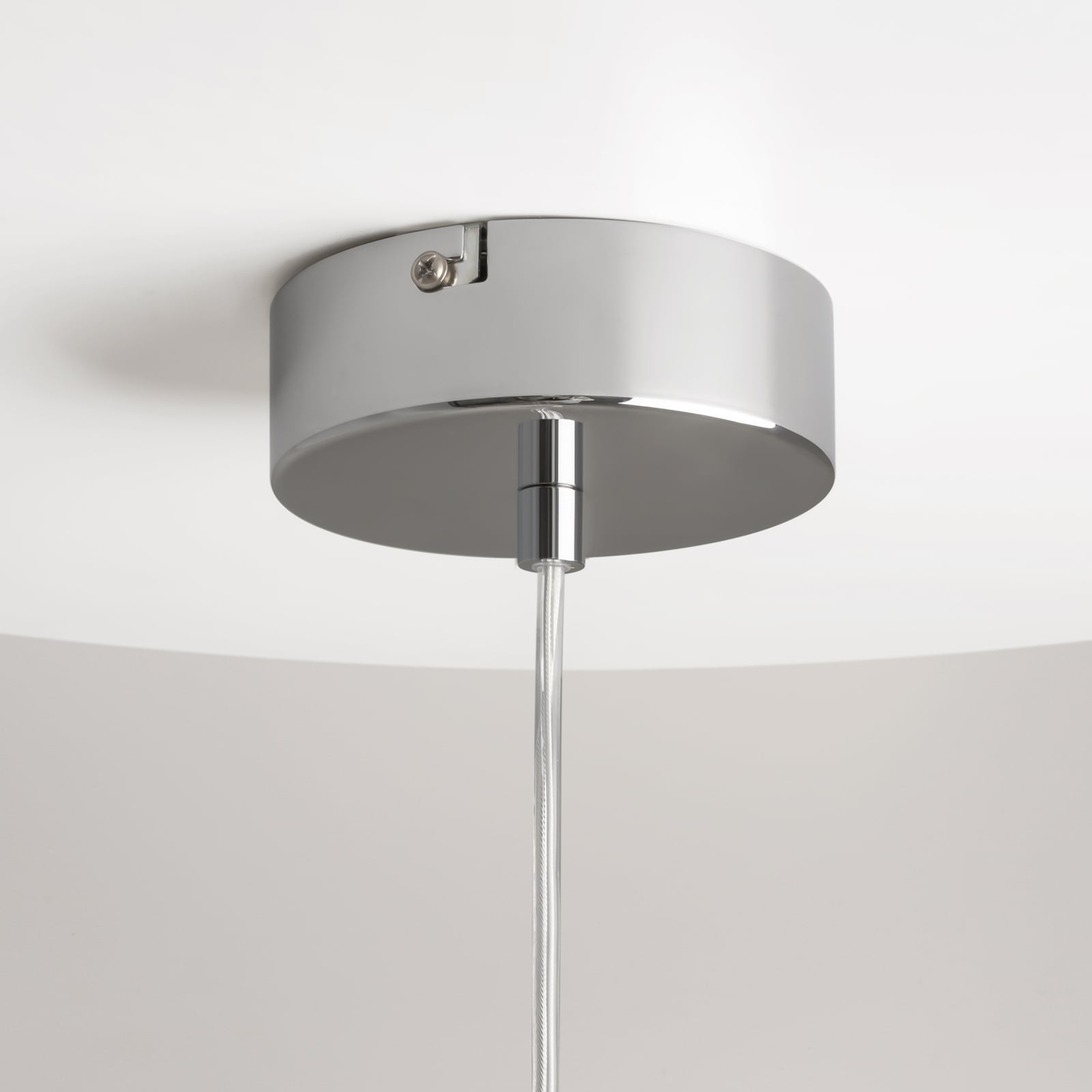 LED pendellampe Drop glass røykgrå/krom Ø10 cm oppheng