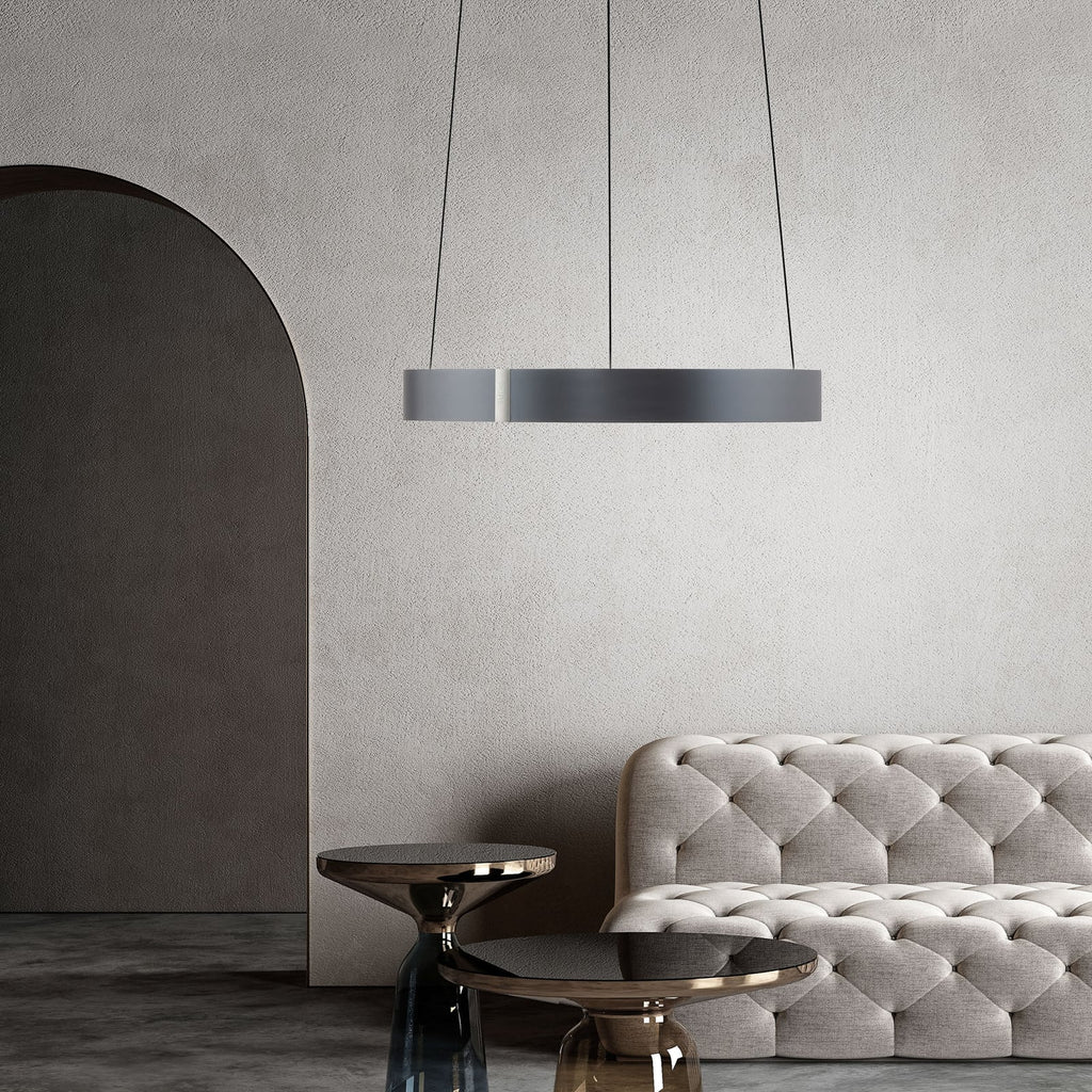 LED pendellampe E-Clipse dimbar aluminium Ø50 cm CCT bakside