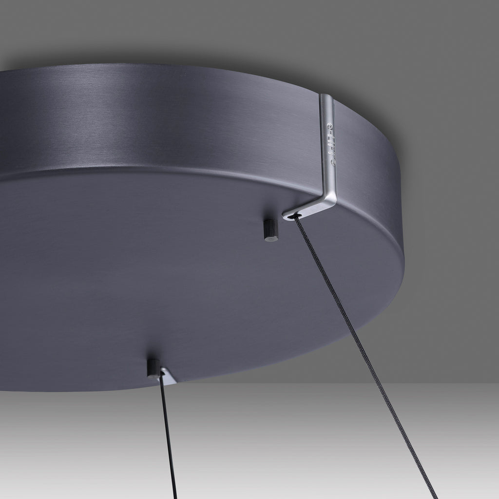 LED pendellampe E-Clipse dimbar aluminium Ø50 cm CCT nærbilde