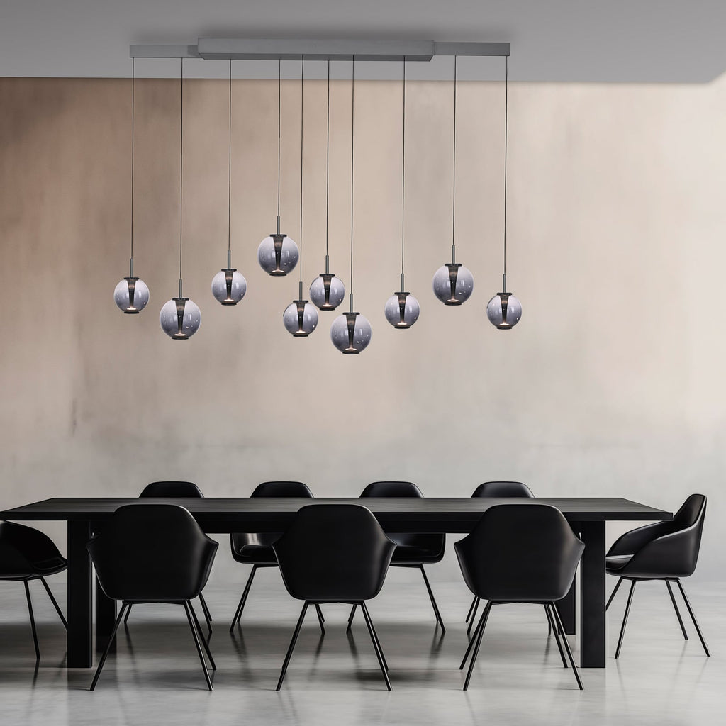 LED pendellampe E-Infinity 10-lys glass CCT dimbar forfra