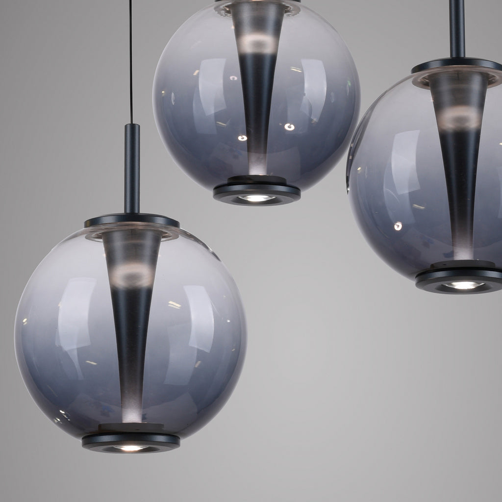 LED pendellampe E-Infinity 10-lys glass CCT dimbar 198 cm - PURE
