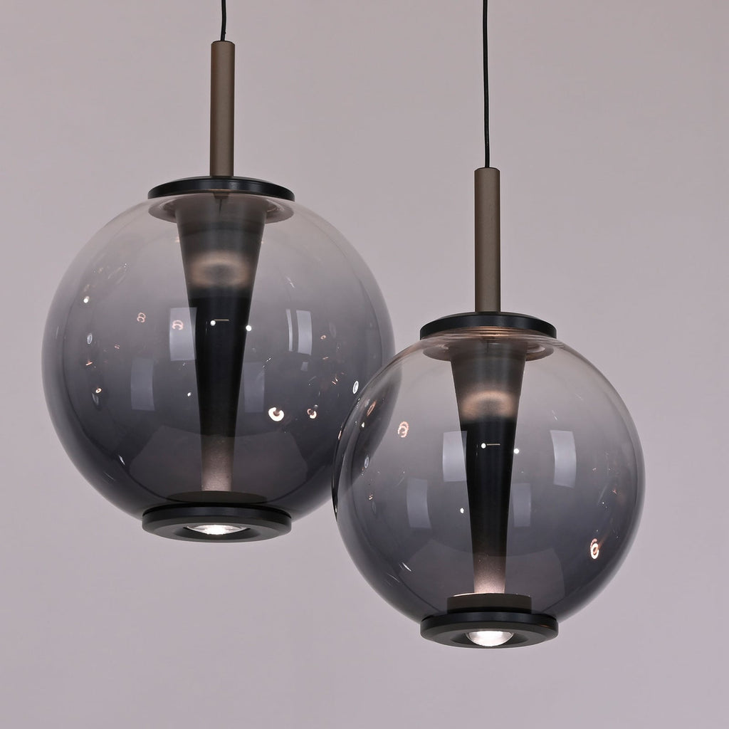 LED pendellampe E-Infinity 3-lys glass Ø50 cm dimbar CCT detalj