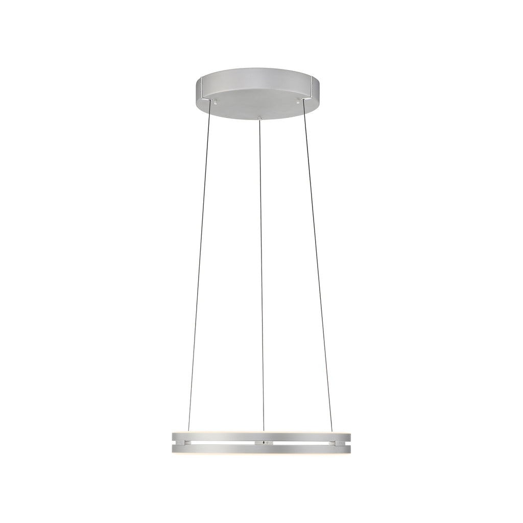LED pendellampe E-Loop aluminium Ø50 cm dimbar montert i rom
