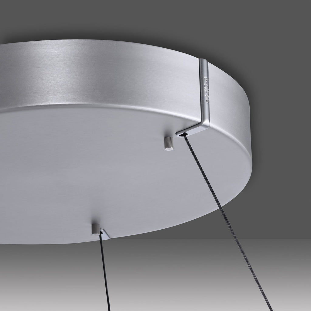 LED pendellampe E-Loop aluminium Ø50 cm dimbar lyspanel