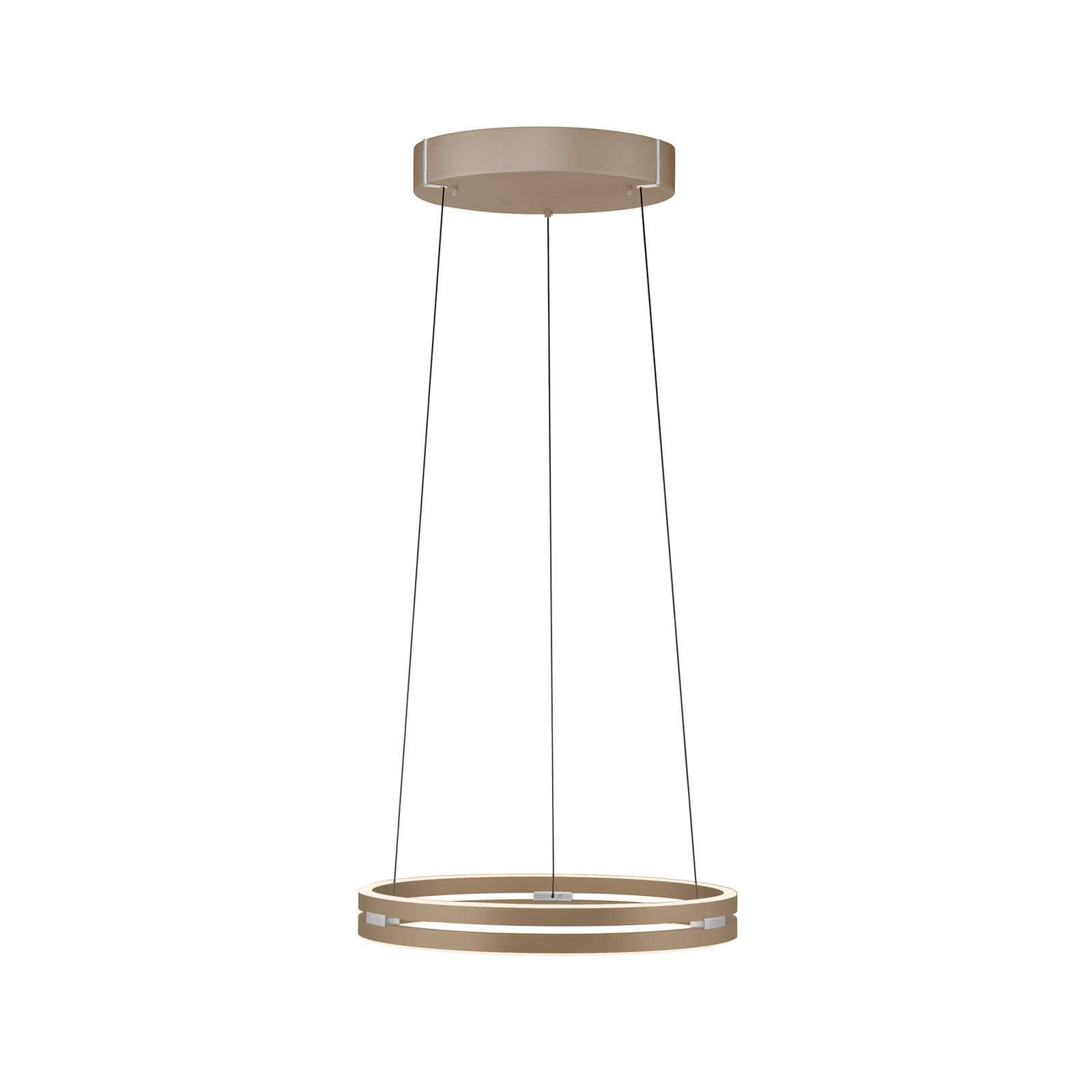 LED pendellampe E-Loop bronse dimbar CCT Ø50 cm detalj