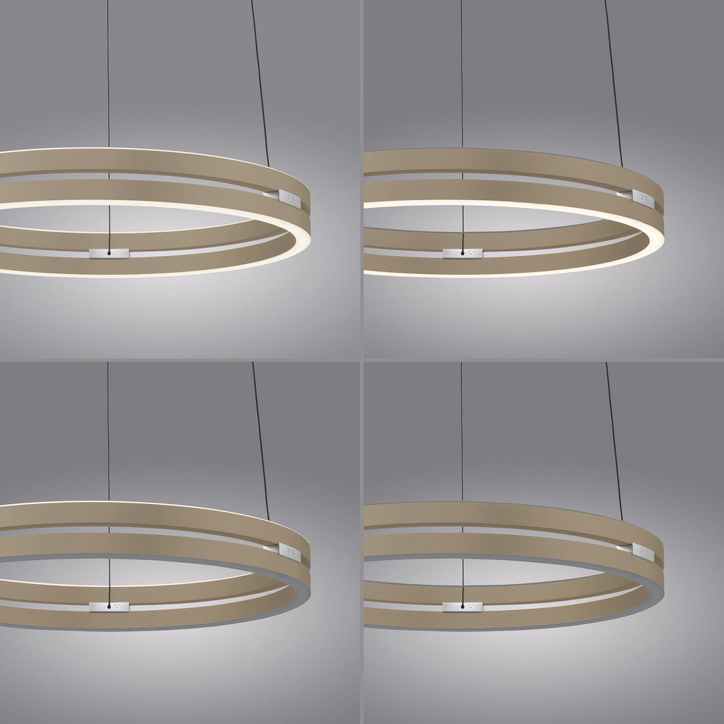 LED pendellampe E-Loop bronse dimbar CCT Ø50 cm justerbar høyde