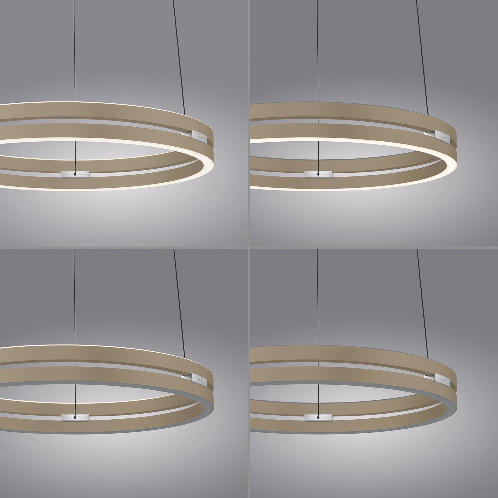 LED pendellampe E-Loop bronse dimbar CCT Ø50 cm justerbar høyde