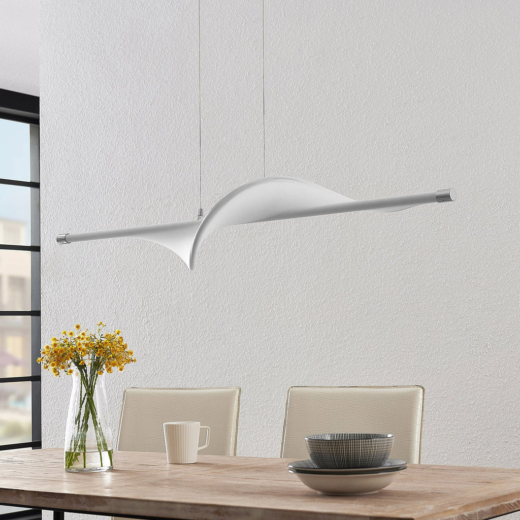 LED pendellampe Edano tekstil dimbar hvit bakside