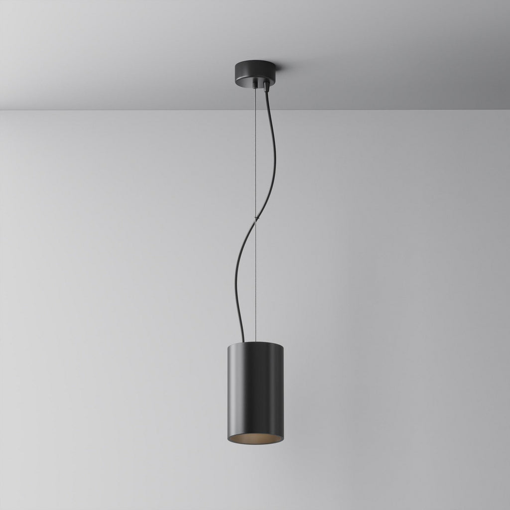 LED pendellampe Efir svart aluminium Ø9,5 cm detalj