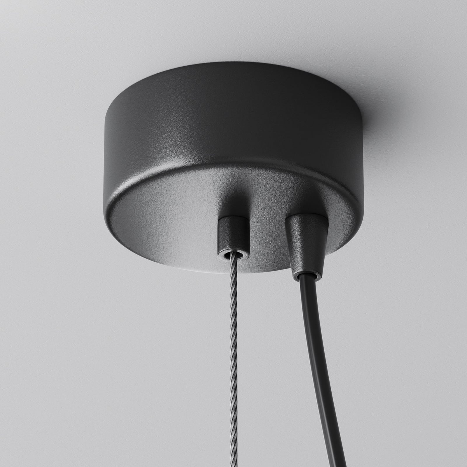 LED pendellampe Efir svart aluminium Ø9,5 cm oppheng