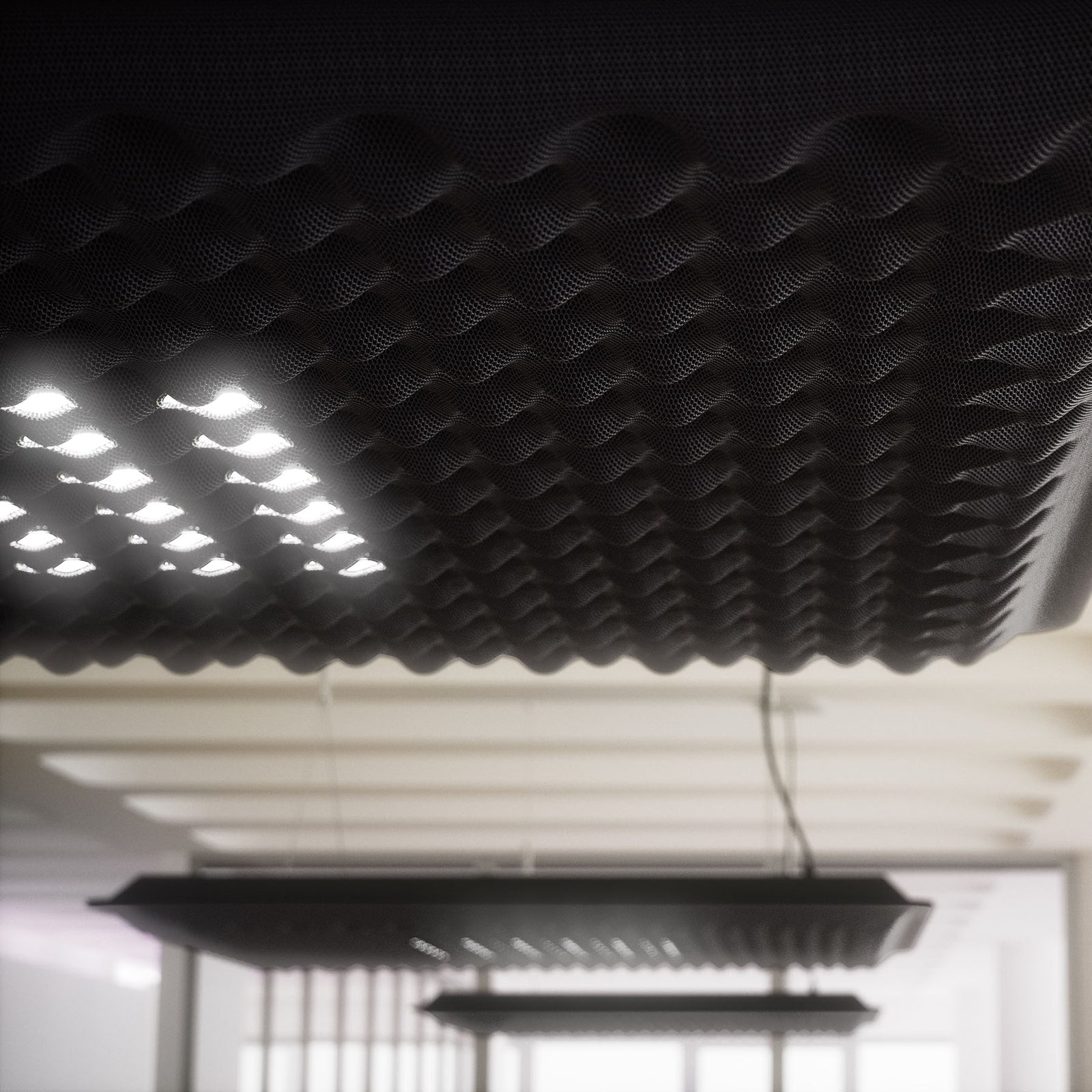 LED pendellampe Eggboard Matrix opp/ned 80 cm dimbar 39W Artemide bakside