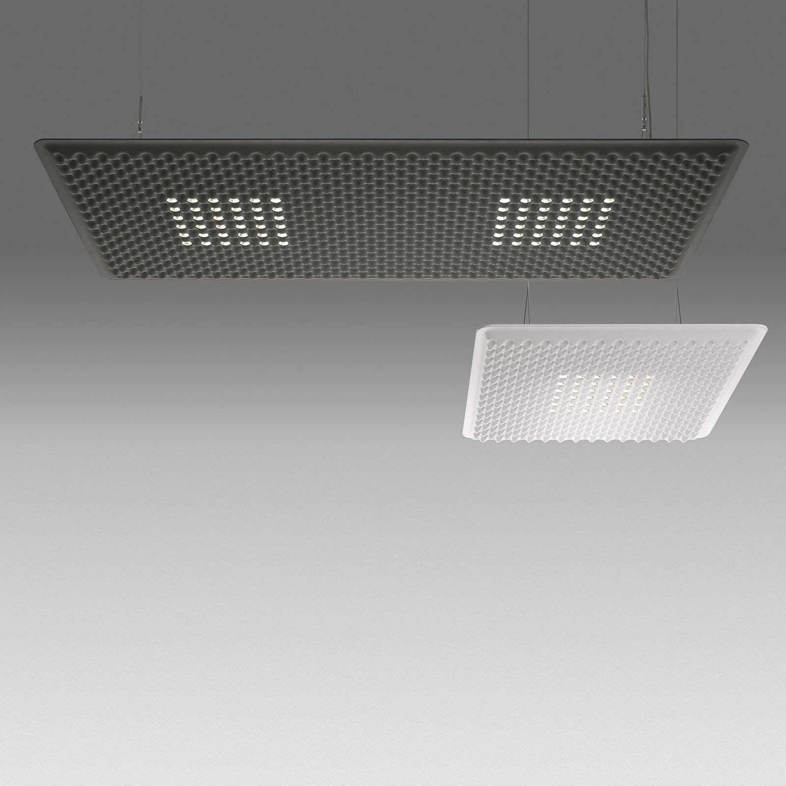 LED pendellampe Eggboard Matrix opp/ned dimbar 160 cm 75W bakside
