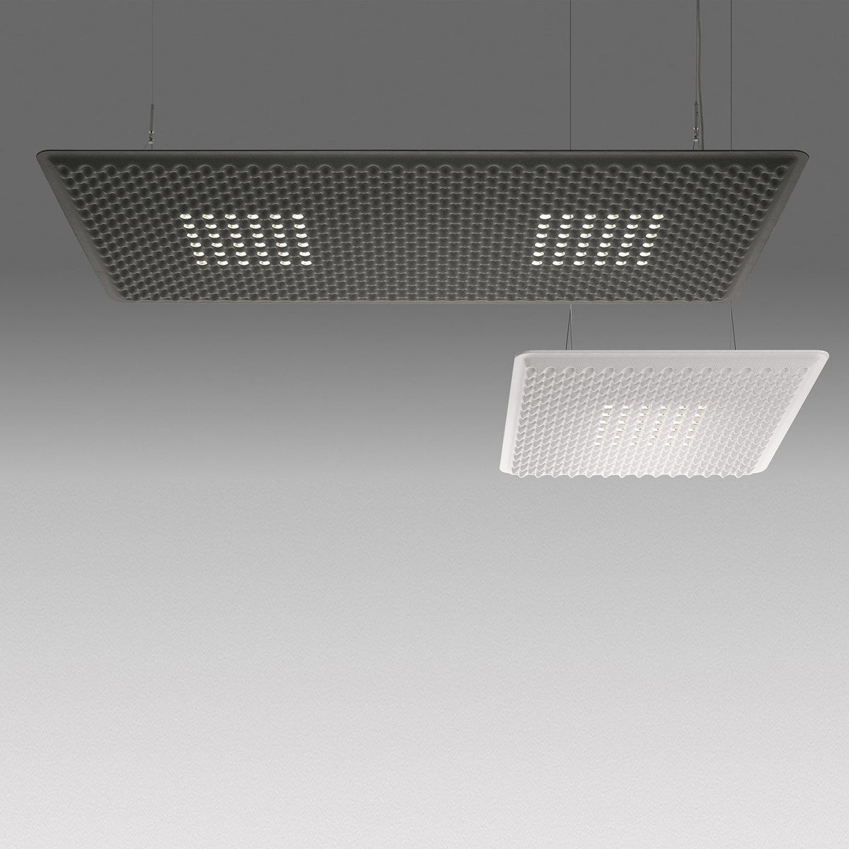 LED pendellampe Eggboard Matrix opp/ned dimbar 160 cm 75W bakside