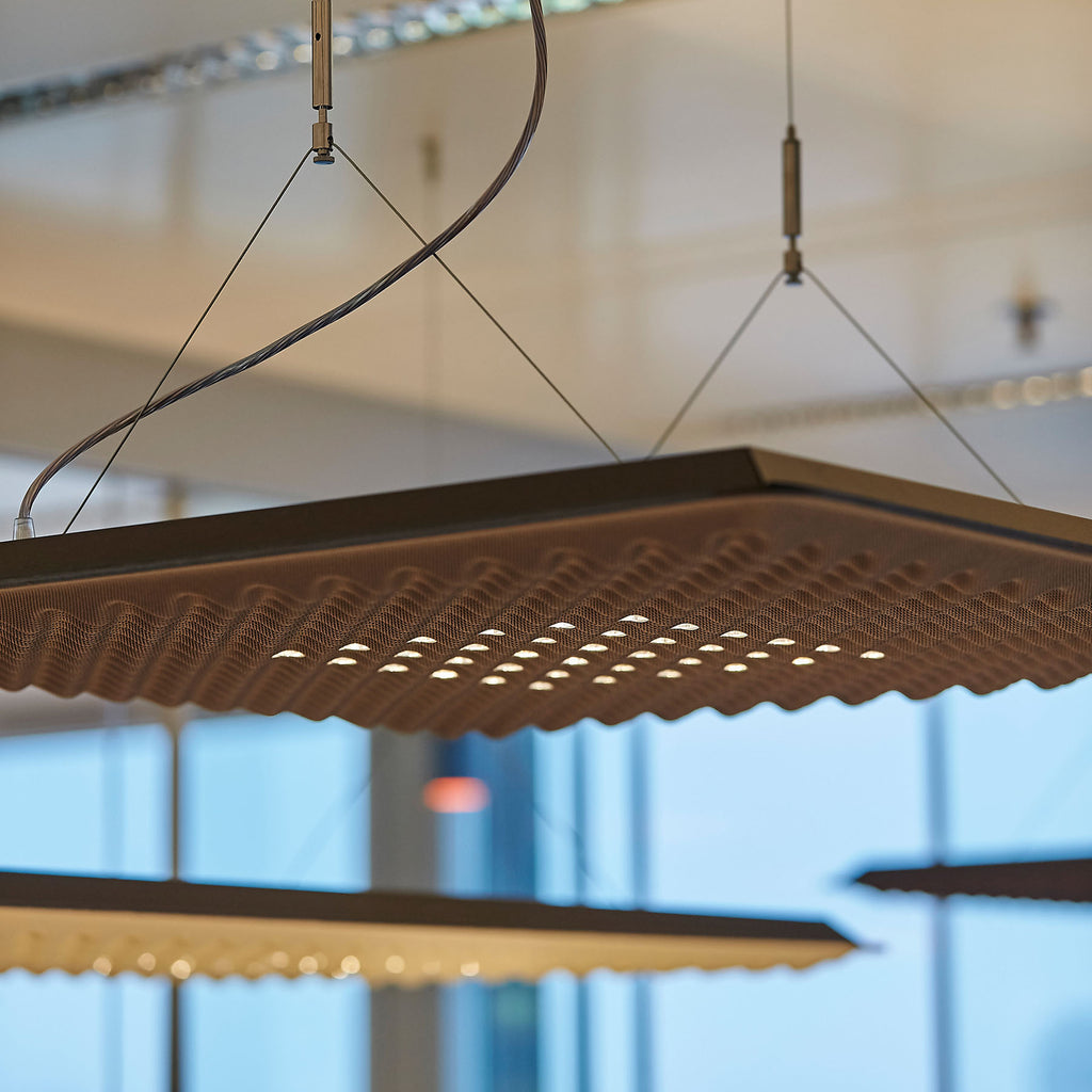 LED pendellampe Eggboard Matrix opp/ned dimbar 160 cm 75W sideprofil