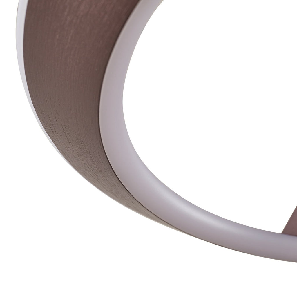 LED pendellampe Eldra dimbar CCT brun Ø56 cm på vegg