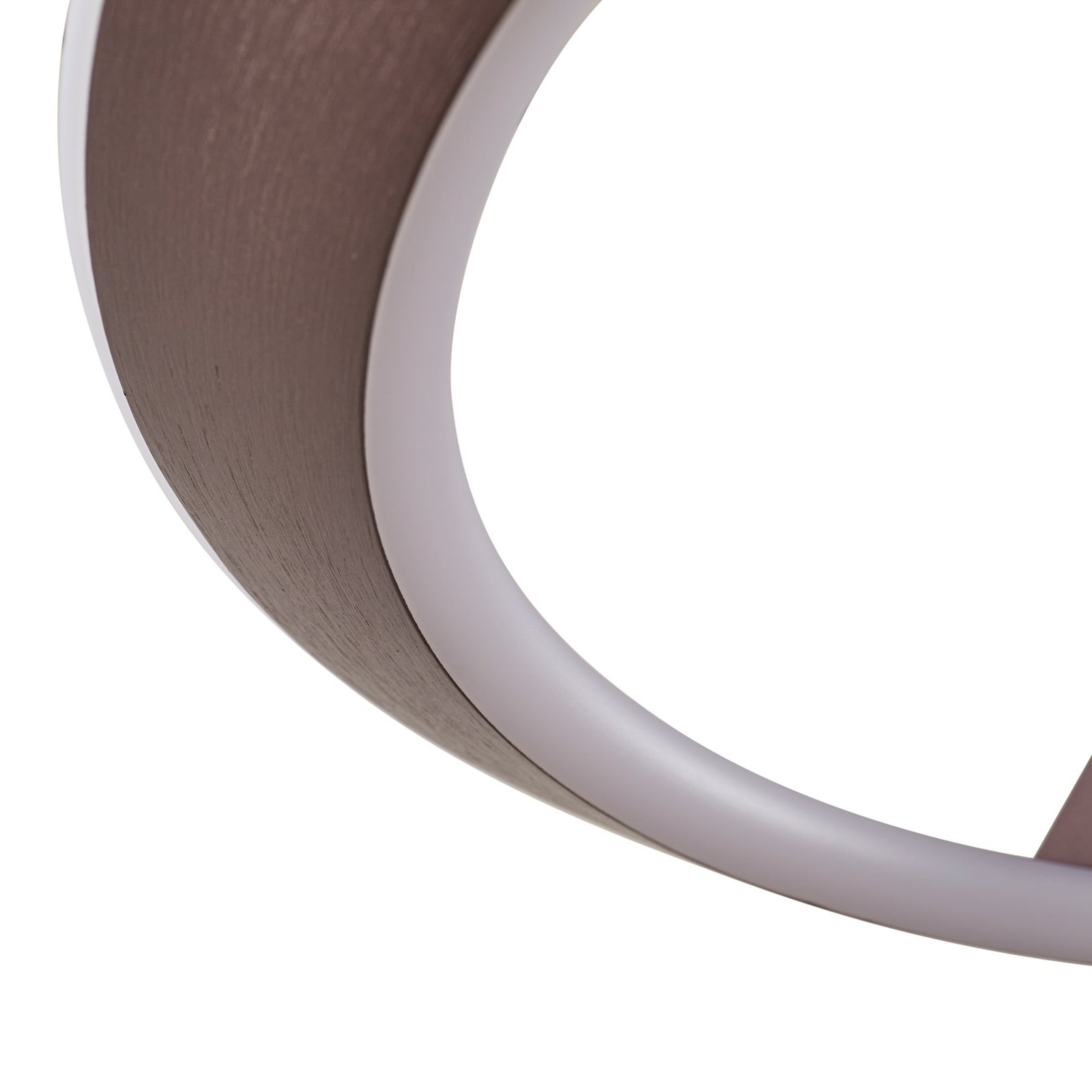 LED pendellampe Eldra dimbar CCT brun Ø56 cm på vegg