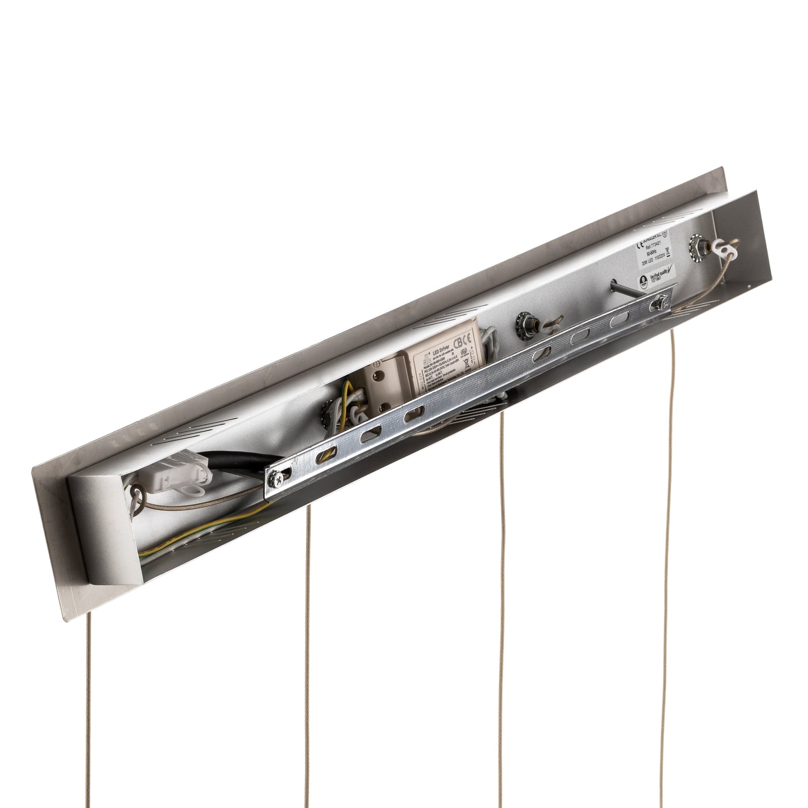 LED pendellampe Elie 4-lys krom bobleglass samlet oversikt