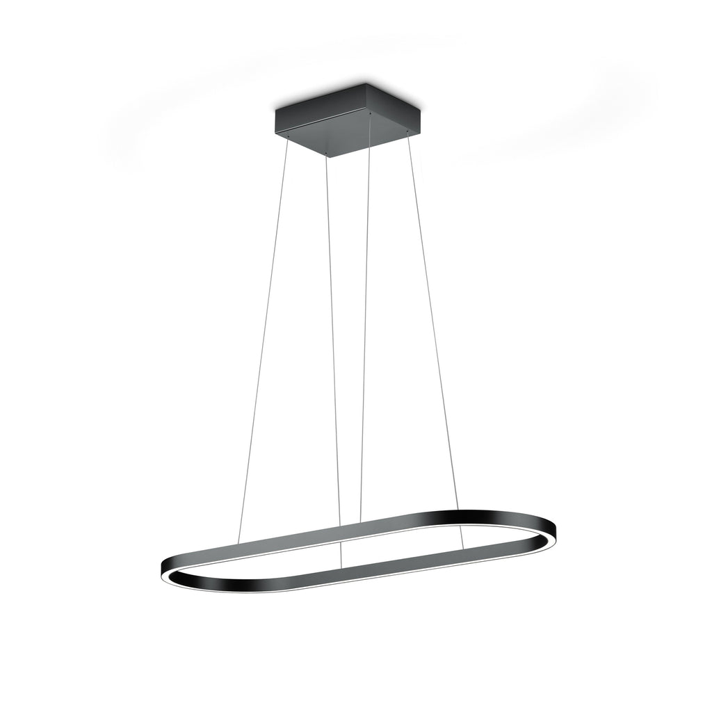 LED pendellampe Elin aluminium svart 95 cm detalj