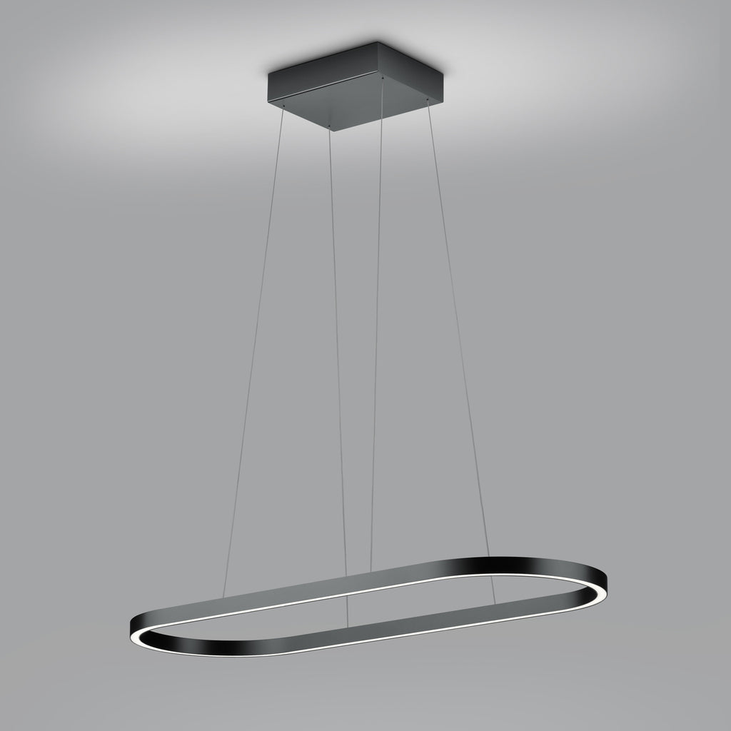 LED pendellampe Elin aluminium svart 95 cm montert