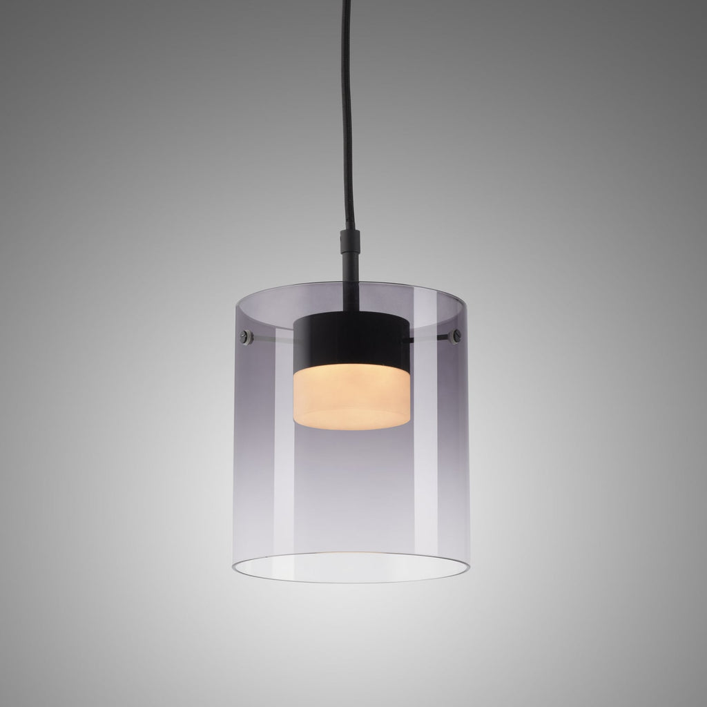 LED pendellampe Elio røykglass dimbar Ø16 cm varmhvit lys av