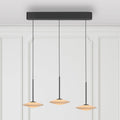 LED pendellampe Elipsa 3-lys dimbar hvit/svart 86 cm forfra