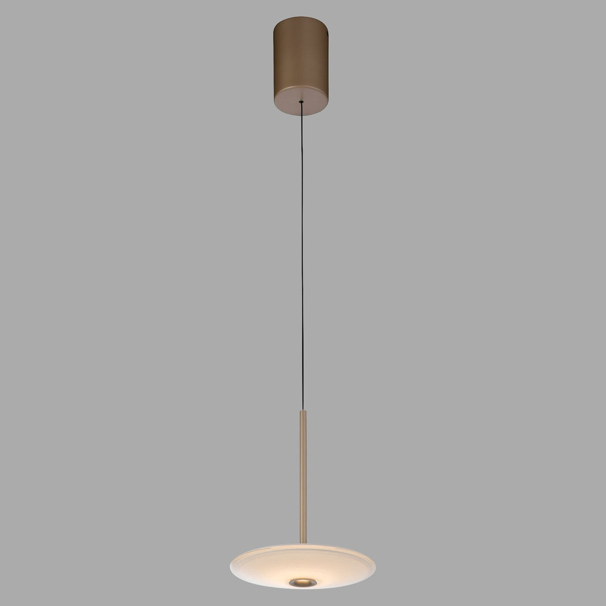 LED pendellampe Elipsa hvit/bronse glass Ø20 cm nærbilde