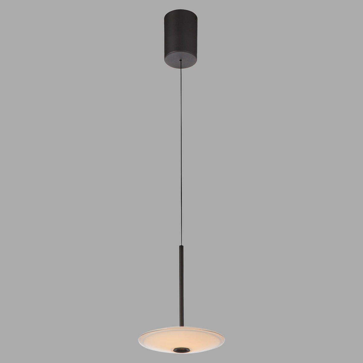 LED pendellampe Elipsa hvit/svart Ø20 cm dimbar nærbilde av glass