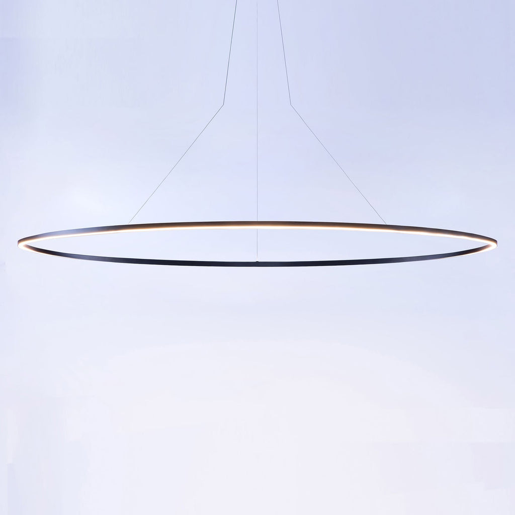 Bakside av LED pendellampe Ellisse Mega dimbar svart