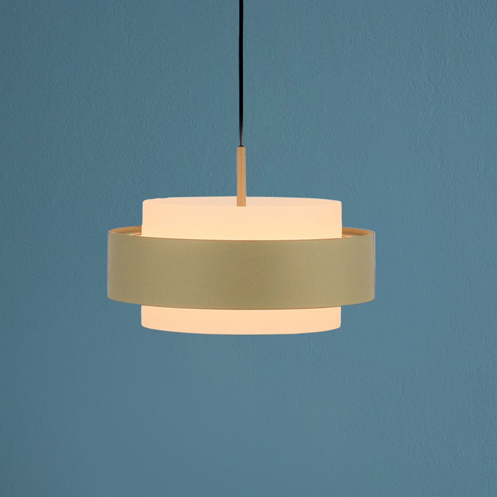 LED pendellampe Elmo dimbar glass beige front