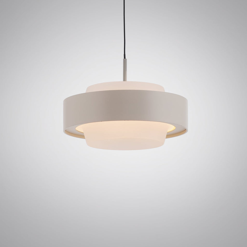 LED pendellampe Elmo dimbar glass beige justerbar høyde