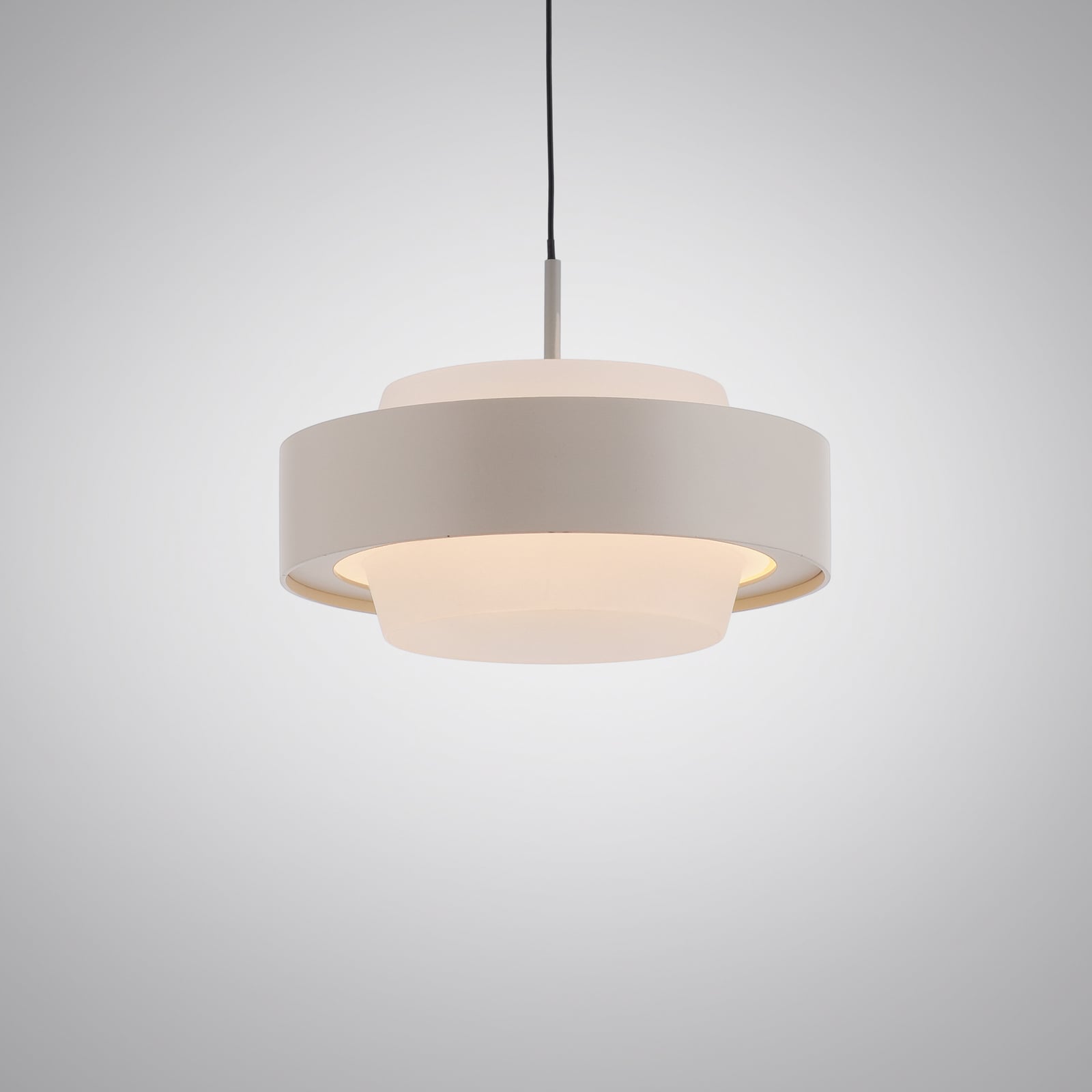 LED pendellampe Elmo dimbar glass beige justerbar høyde