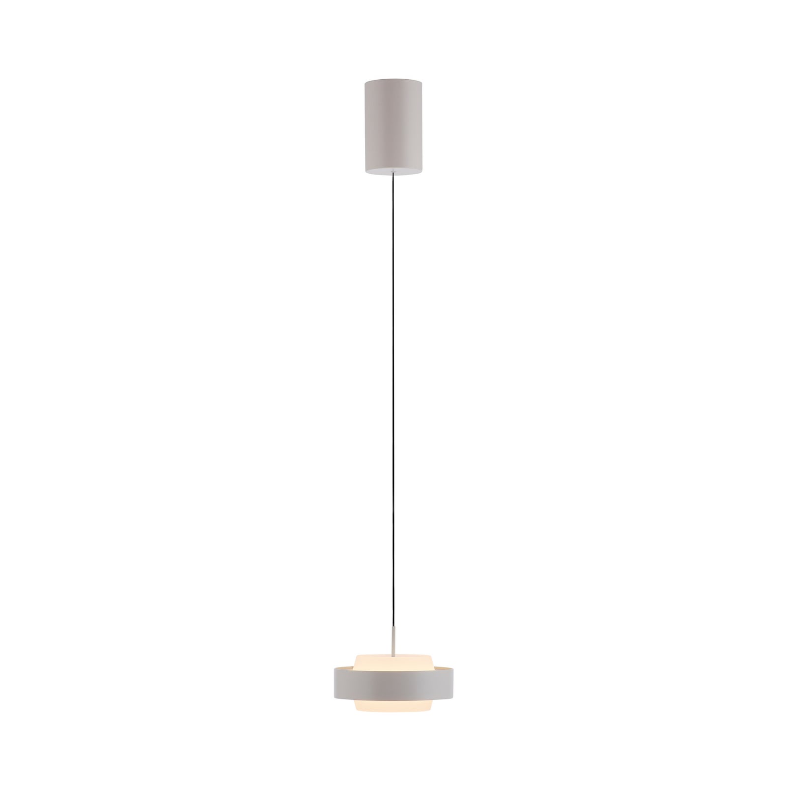 LED pendellampe Elmo dimbar glass beige montert