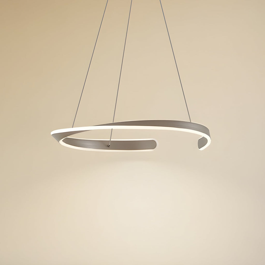 LED pendellampe Eloura sølv metall CCT Ø58 cm 40W forfra