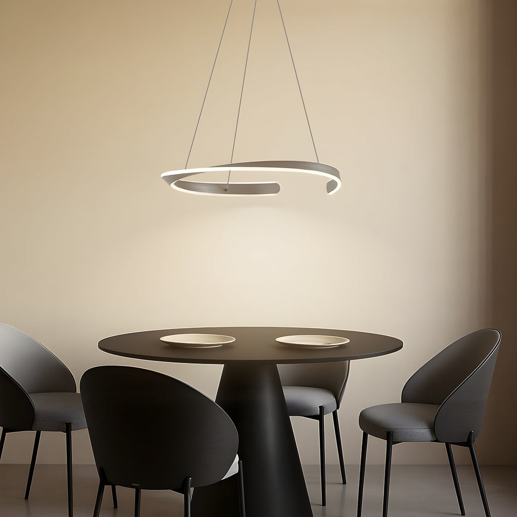 LED pendellampe Eloura sølv metall CCT Ø58 cm 40W bakside