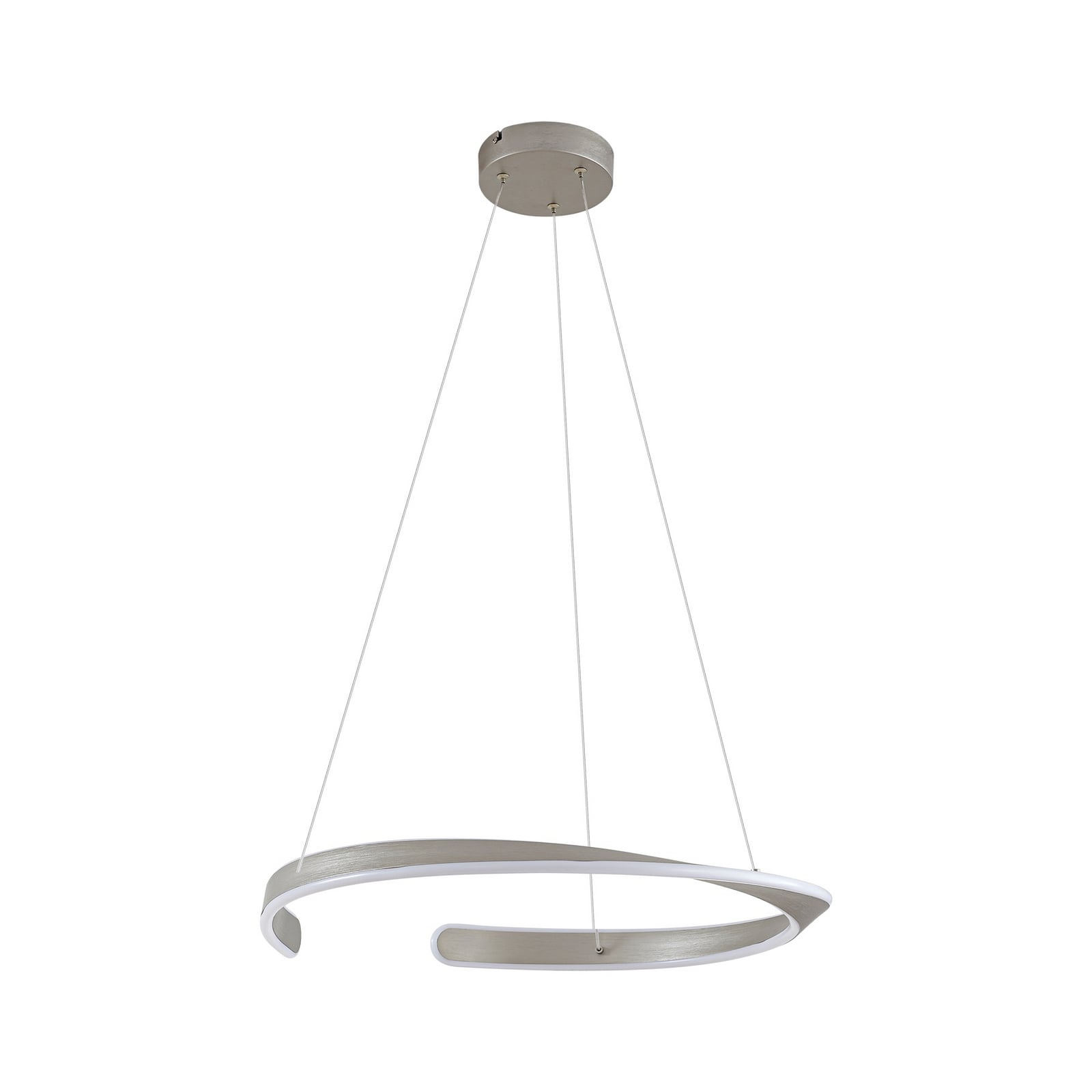 LED pendellampe Eloura sølv metall CCT Ø58 cm 40W montert