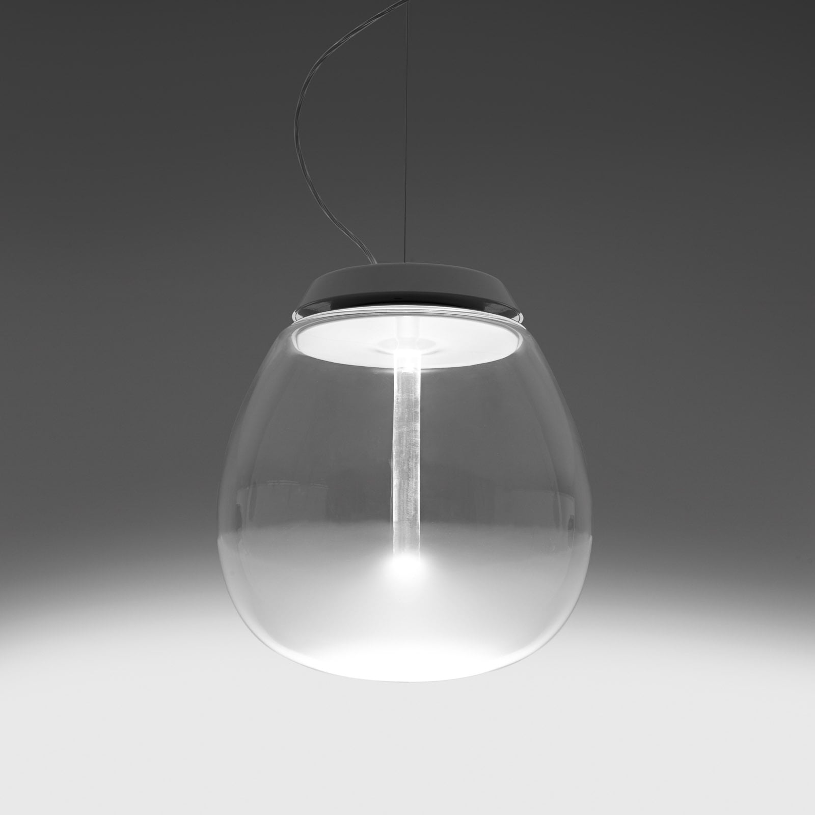 LED pendellampe Empatia dimbar glass Ø26 cm 16W Artemide detalj av glass