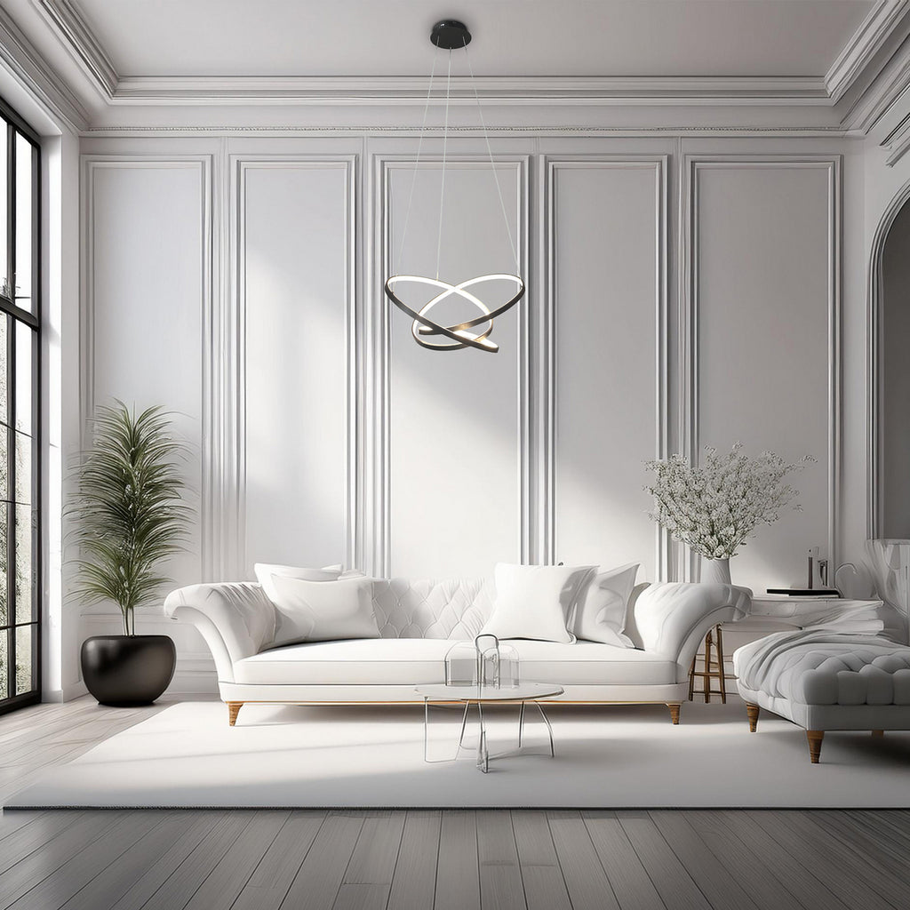 LED pendellampe Empoli metall svart detalj av skjerm