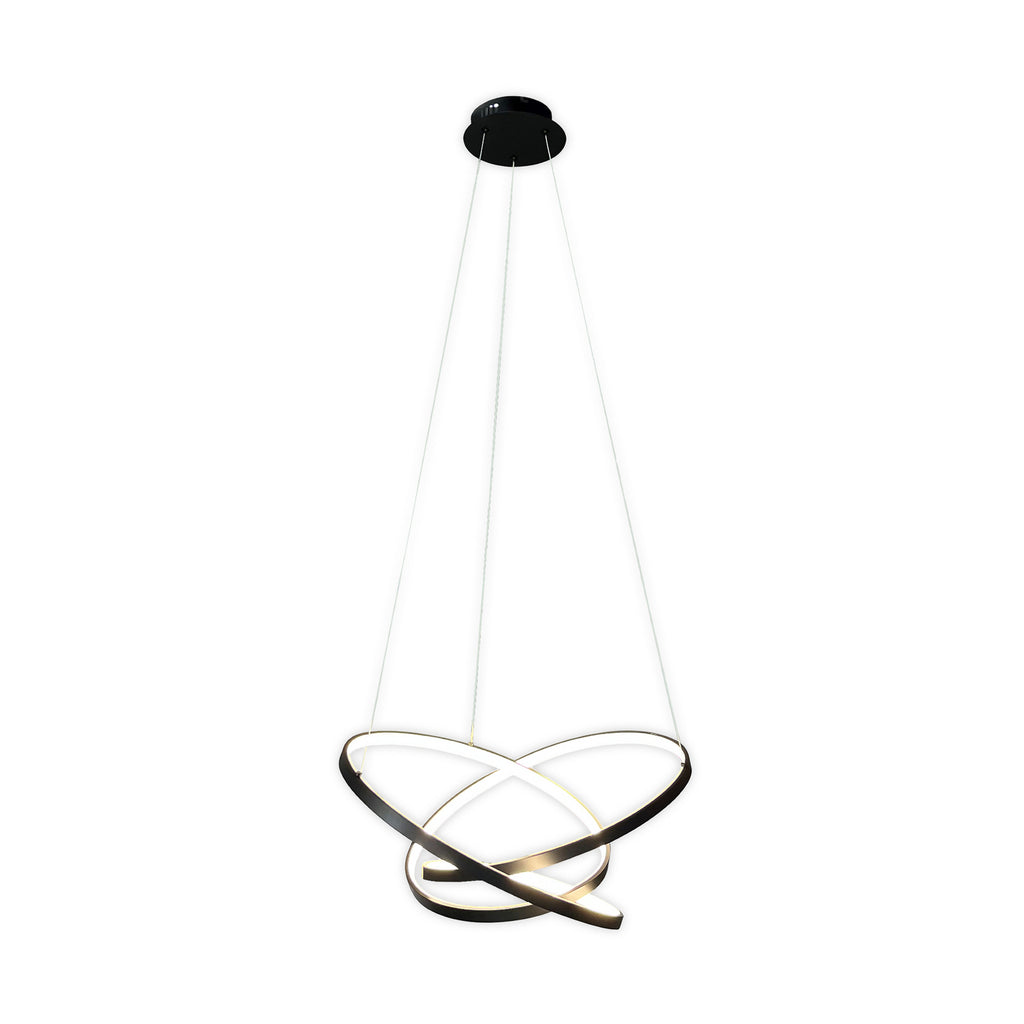 LED pendellampe Empoli metall svart montert i rom