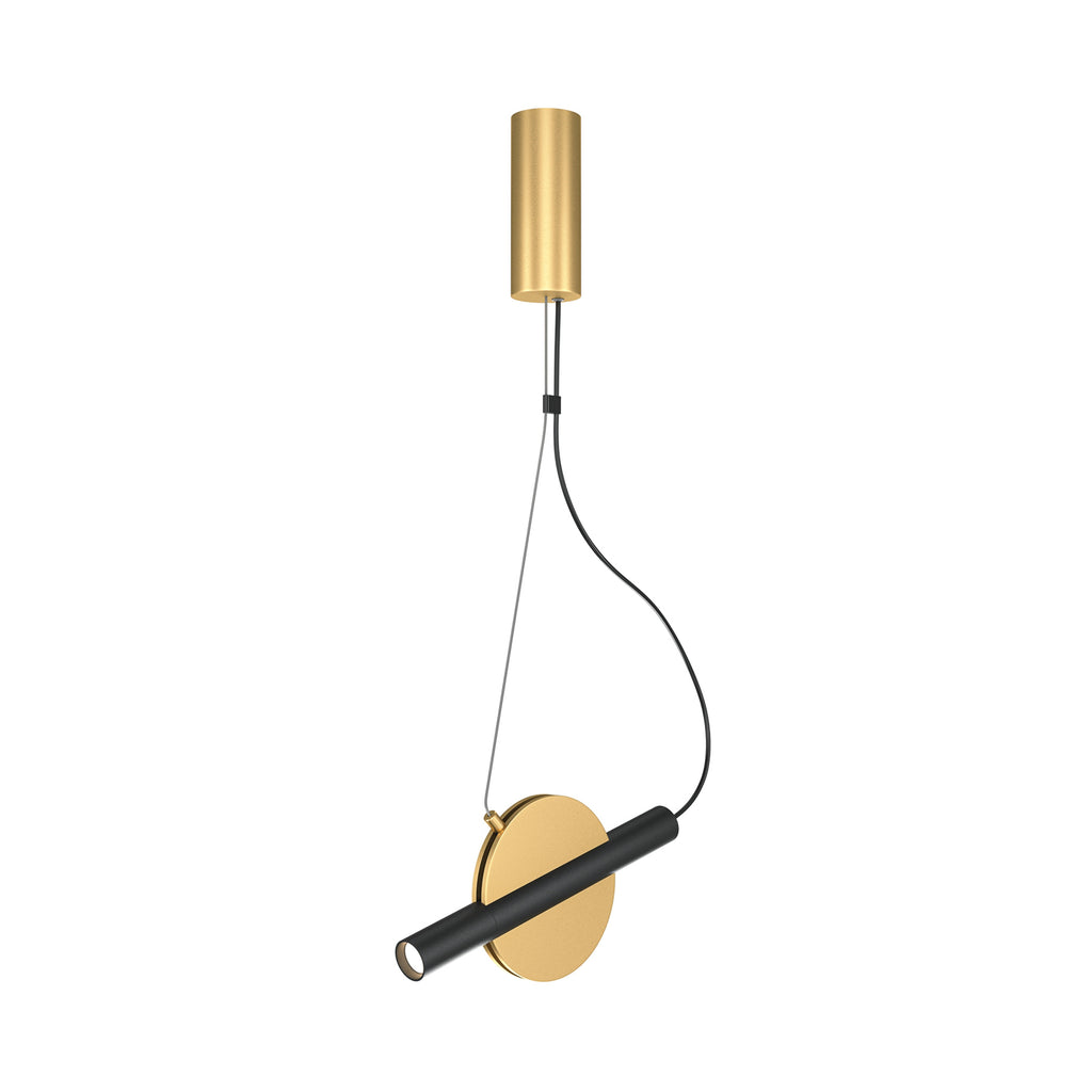 LED pendellampe Enigma høydejusterbar messing 5W 30 cm forfra