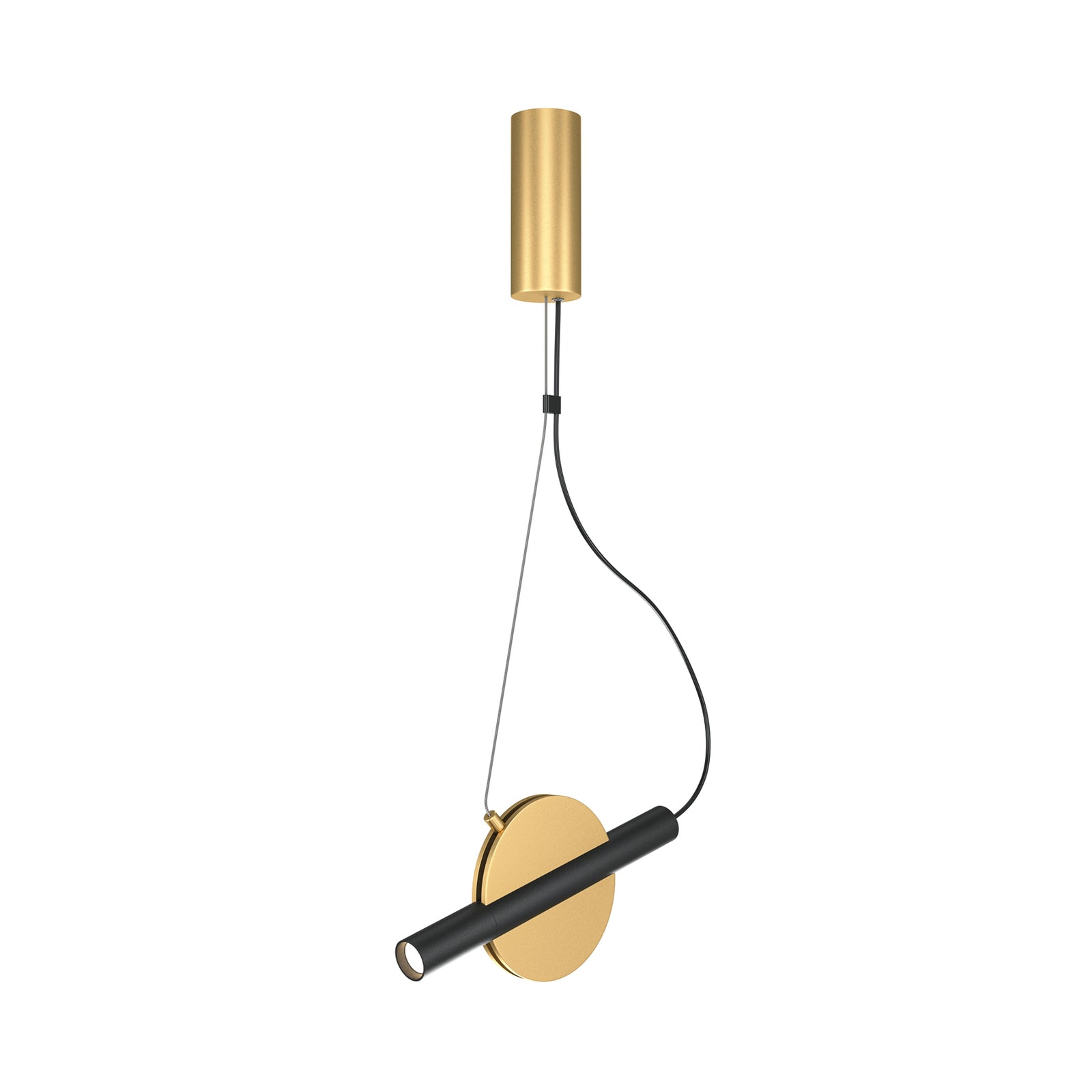 LED pendellampe Enigma høydejusterbar messing 5W 30 cm forfra