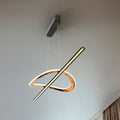 LED pendellampe Enora svart/gull CCT dimbar 120 cm forfra