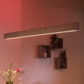 LED pendellampe Ensis hvit dimbar RGBW 130 cm forfra